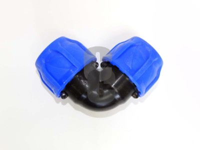 Коляно ПЕ черно ф25